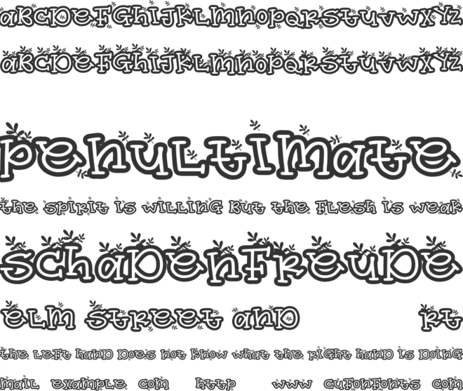 easter nature font preview