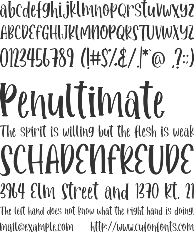 Roomeria font preview