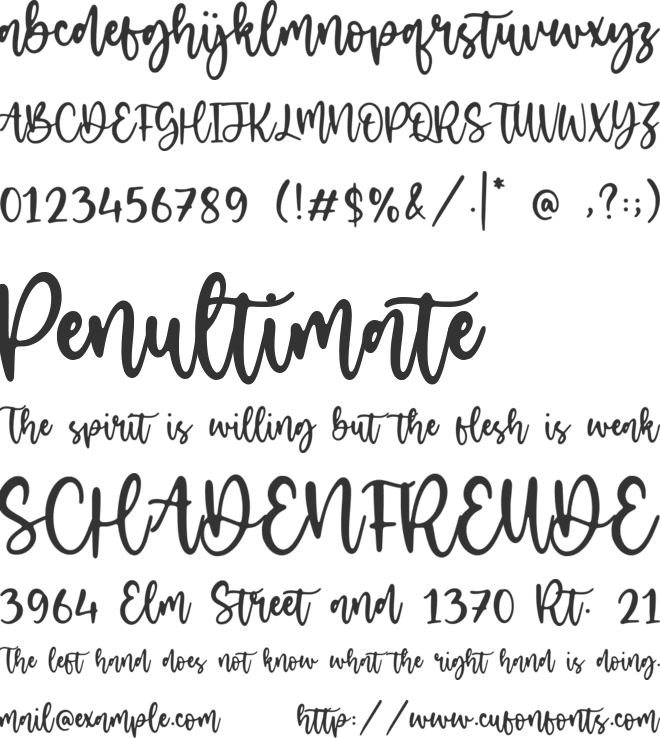 Eclipse Cinema font preview