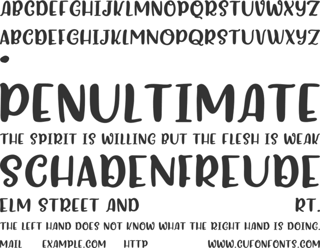 Love At First Sight Sans font preview