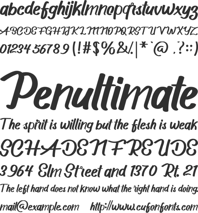 Scotters font preview