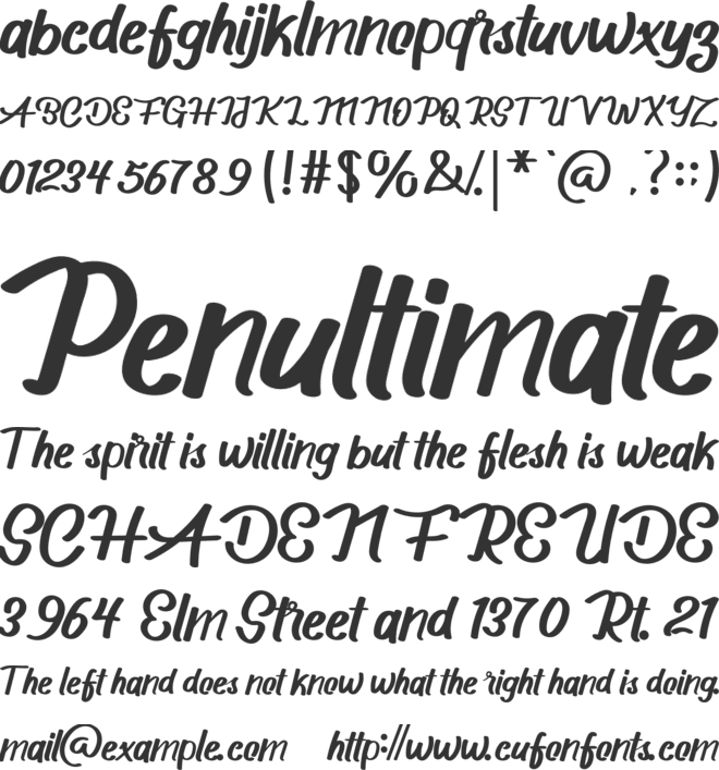 Scotters font preview