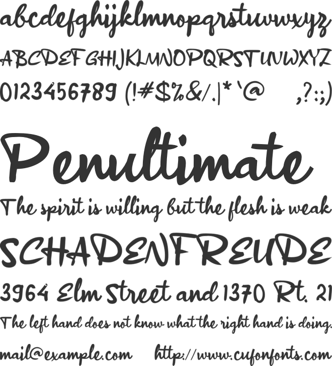 a Affirmation font preview