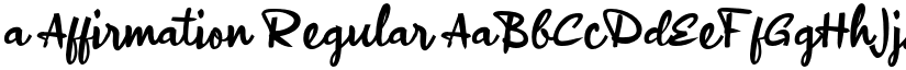 a Affirmation Regular font