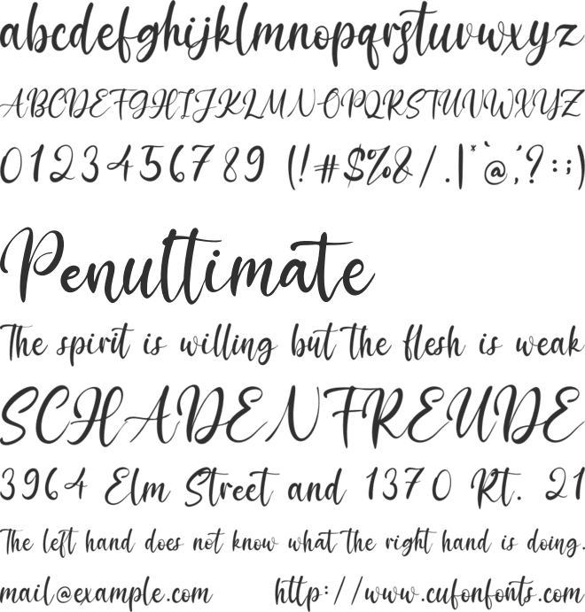 Black Pearl font preview
