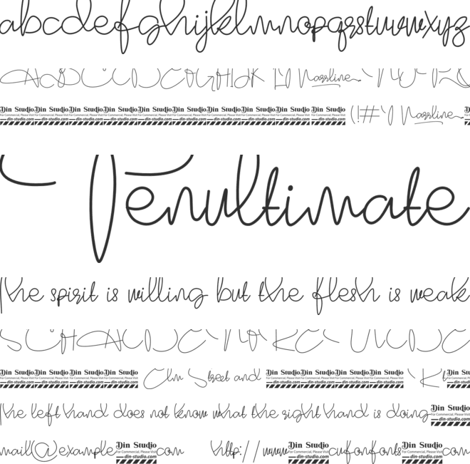 Marrline Personal Use font preview