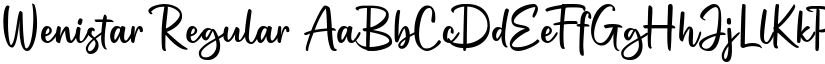 Wenistar Regular font
