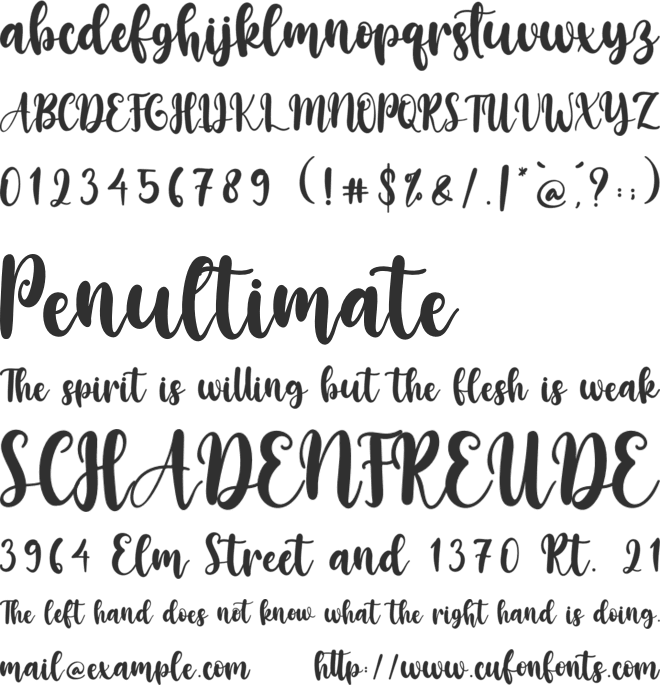 Baby Doll font preview