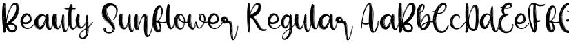 Beauty Sunflower Regular font