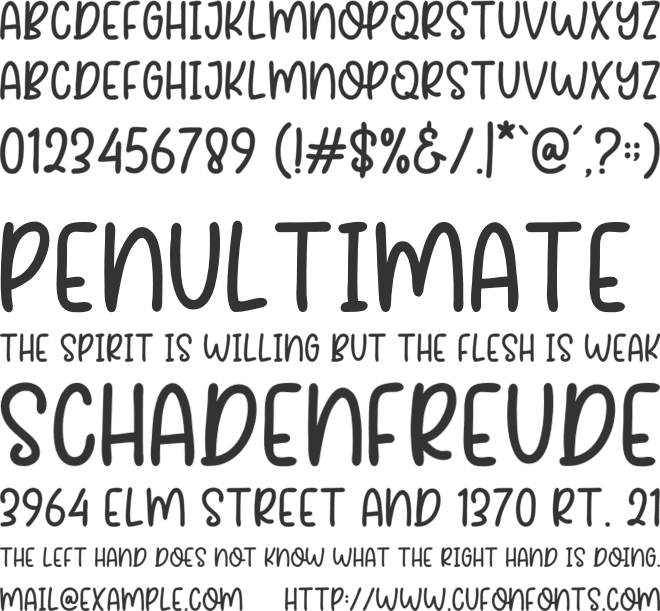 Focus Quotes font preview