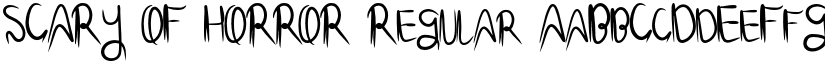 SCARY OF HORROR Regular font