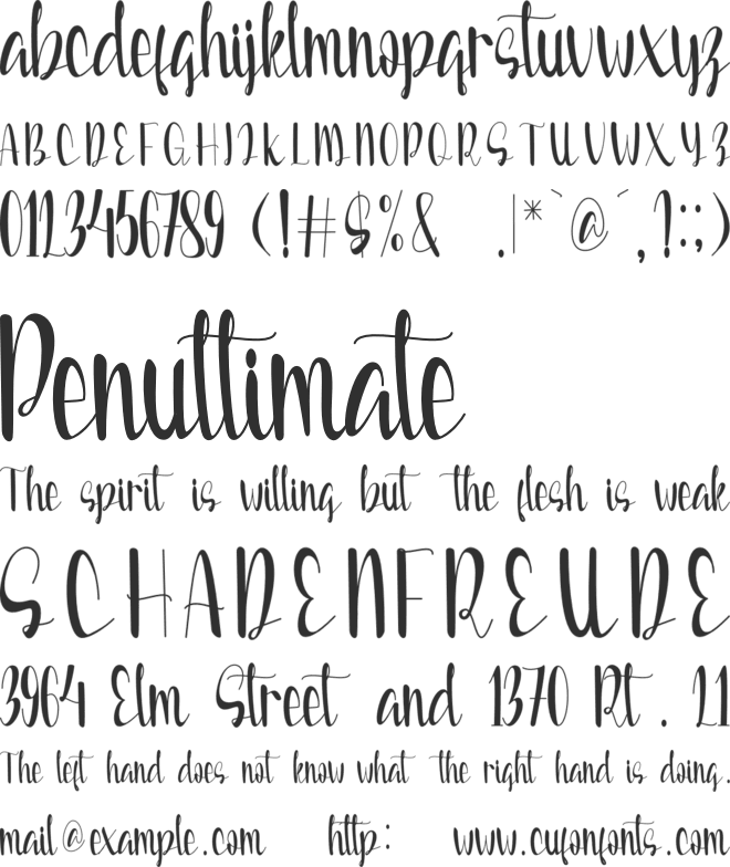 Smoothies font preview