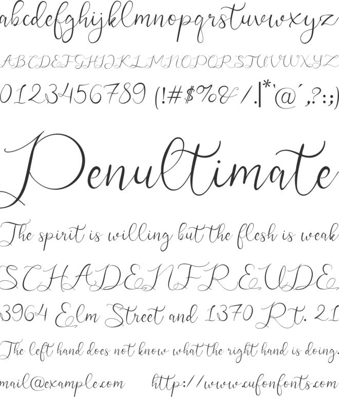 Ghadys font preview