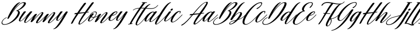 Bunny Honey Italic font