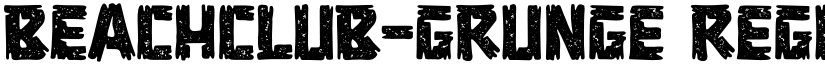 BEACHCLUB-Grunge Regular font