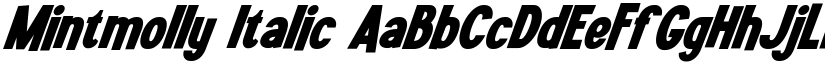 Mintmolly Italic font