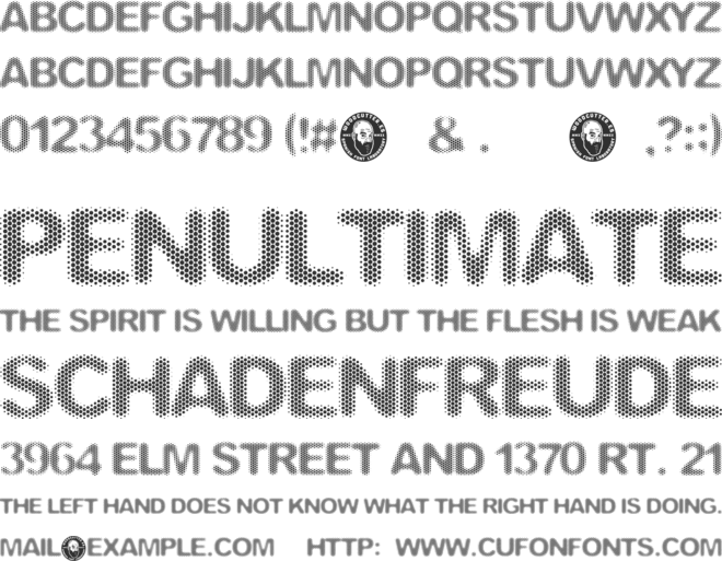 American Offset font preview