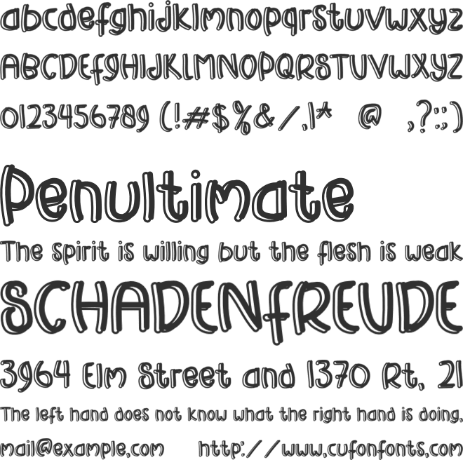 Happy Sport font preview