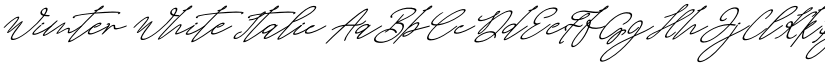 Wimter White Italic font