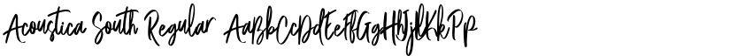 Acoustica South Regular font