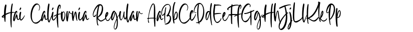 Hai California Regular font