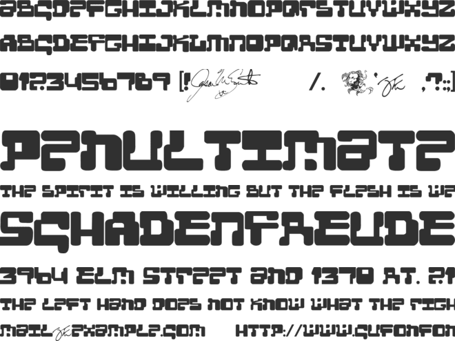Moultipass 2 font preview