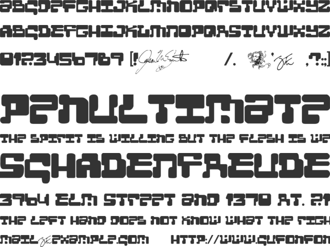 Moultipass 2 font preview