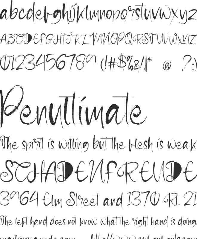 Pollutant font preview