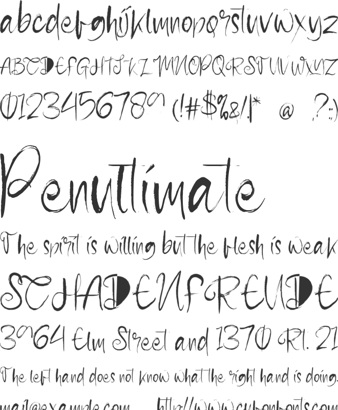 Pollutant font preview