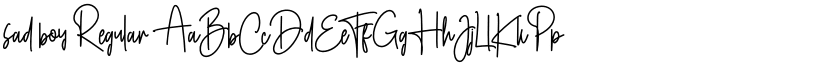 sad boy Regular font