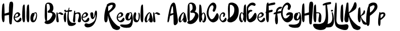 Hello Britney Regular font
