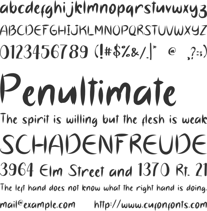 Mocachinno font preview