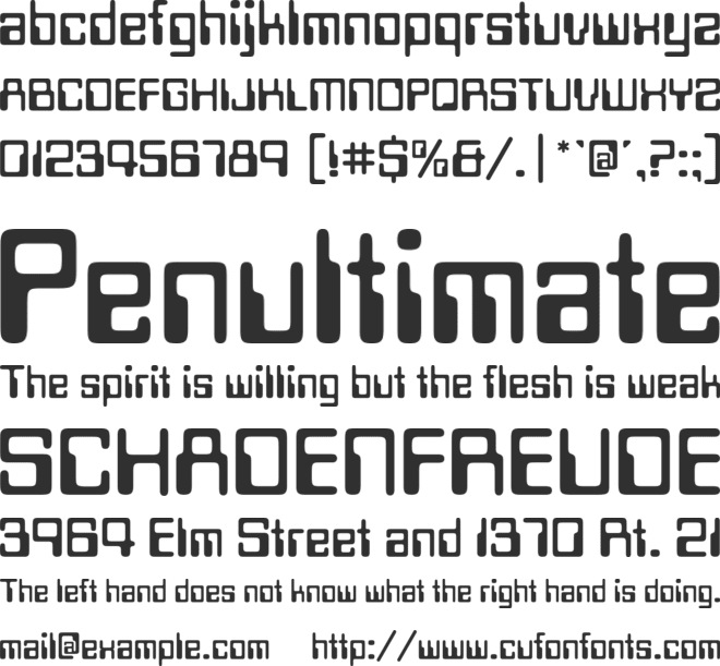 Data 70 font preview
