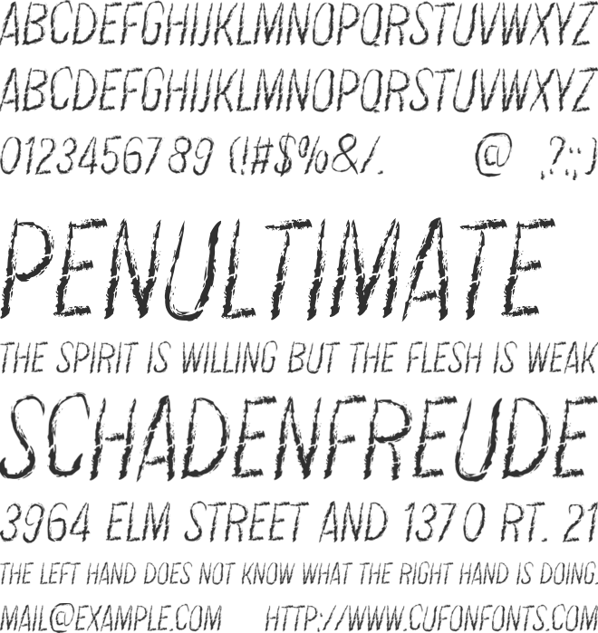 Dry Brush font preview