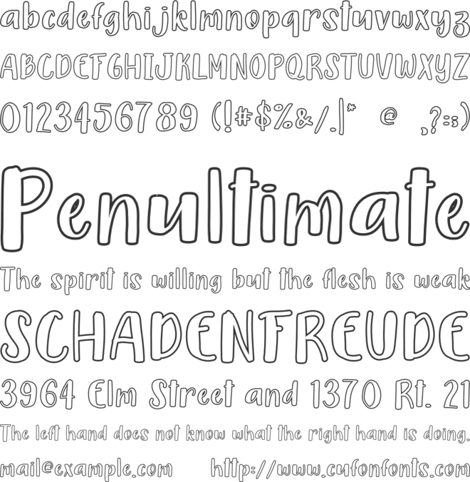 Blue Bird font preview