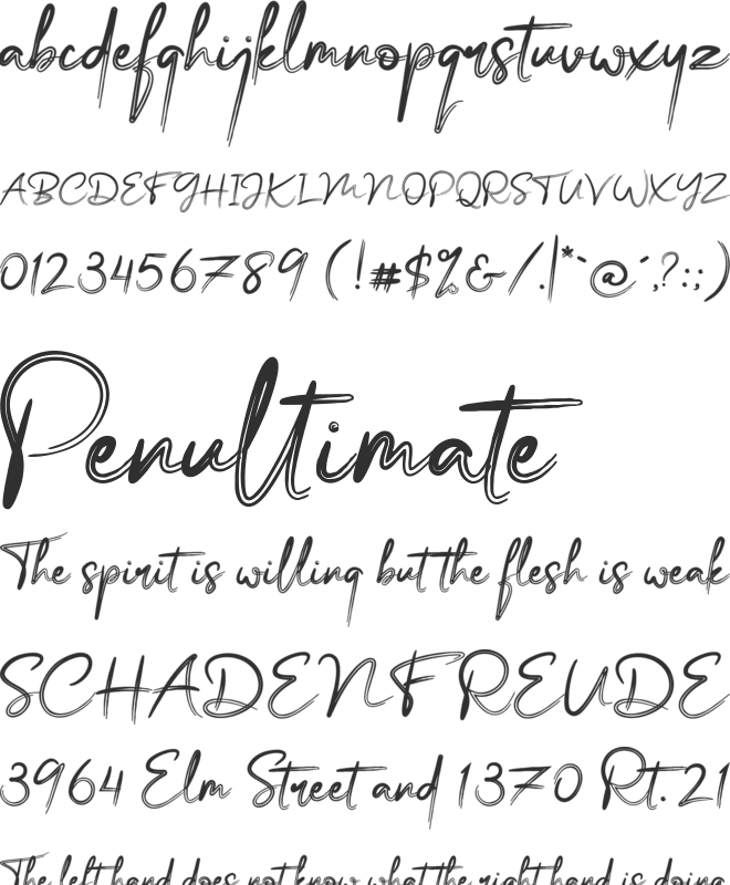 Bassy font preview
