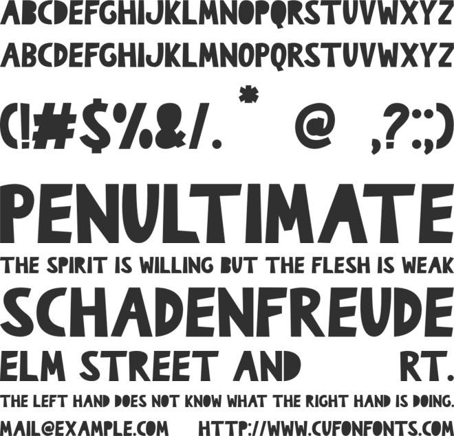 The Burcey font preview