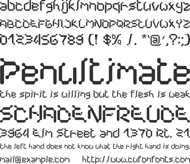 Cybernet font preview