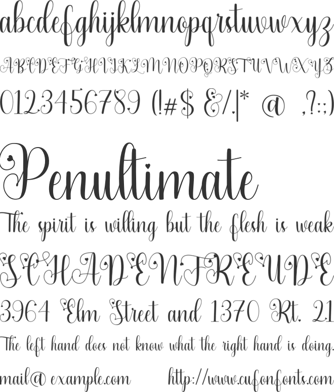 hanifah font preview