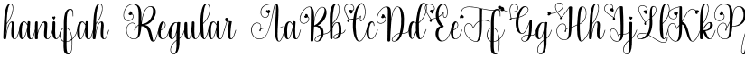 hanifah Regular font