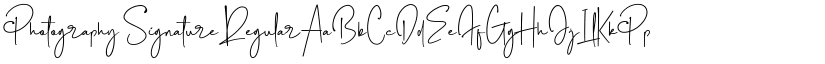 Photography Signature Regular font