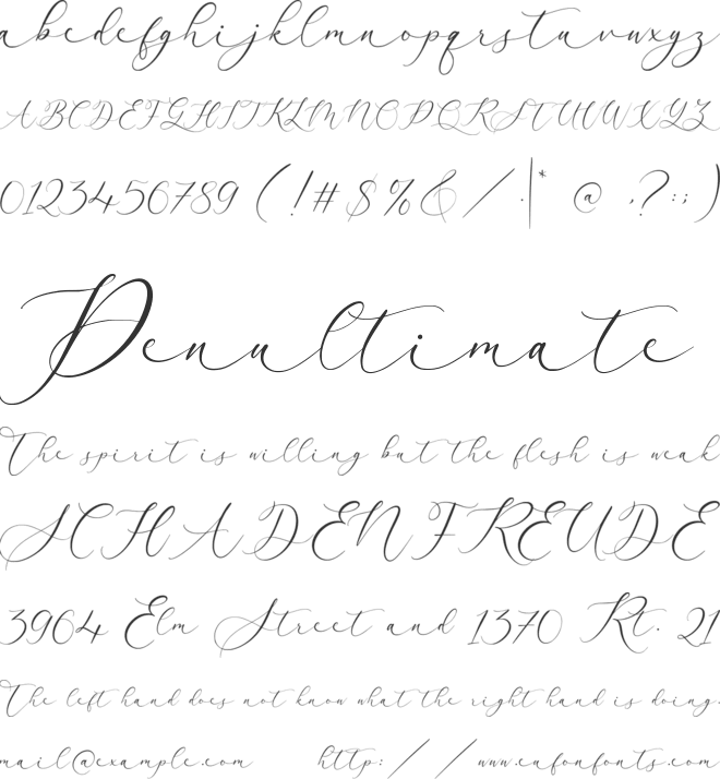 Arletta font preview