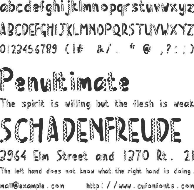 Crunchy font preview