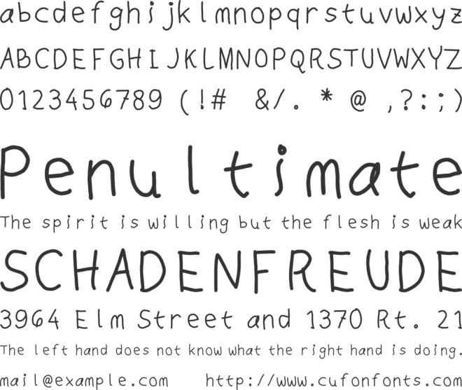 Poco poco font preview