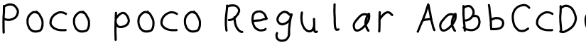 Poco poco Regular font