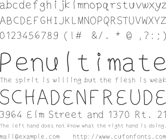 Serenada font preview