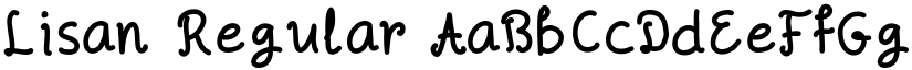 Lisan Regular font