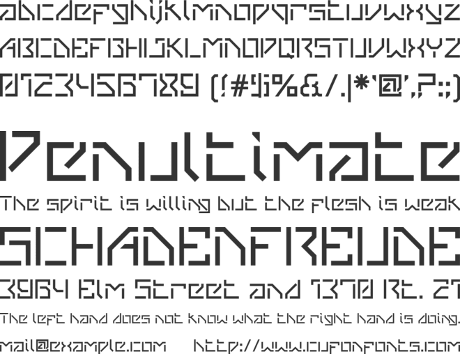 VanBerger font preview