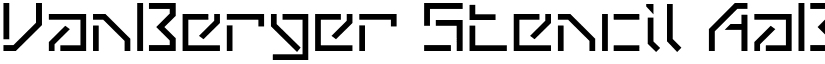 VanBerger Stencil font
