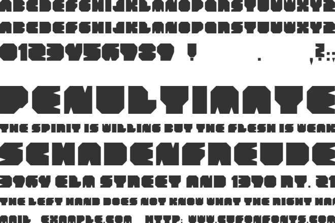 Boodas.de | Subtract font preview